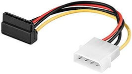 goobay 30330 Câble d'alimentation PC Y/Adaptateur ; 5,25" mâle vers 2 x SATA 90° - SATA Standard mâle 90° > HDD/5,25" mâle (4 Broches)