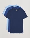 Polo Ralph Lauren 3-Pack Crew Neck T-Shirt Navy/Light Navy/Elite Blue