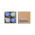 Design Letters-Xmas Stories Julekugler 4 cm 4-pak, Blå