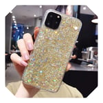 Shinning Glitter Phone Case for iPhone 11 Pro X XR XS Max Bling Soft Silicone Back Cover for iPhone 7 8 6S 6 Plus 5S SE Cases-Gold-For iPhone SE 2020