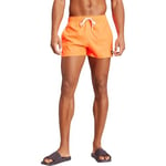 adidas Men's 3-Stripes CLX Length Swim Shorts Trunks, App Solar Red, M