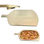 Planche à découper rectangulaire avec manche pour pizza au mètre bois multicouche bouleau meeting épaisseur 1,2 cm (37 x 92 cm)