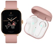 Radley Pink Strap Smart Watch and Earbud Set