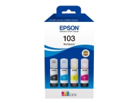 Epson 103 Multipack - 4 förpackningar - svart, gul, cyan, magenta - original - refill - för Epson L1210, L3210, L3211, L3251, L3256, L3260, L3266 EcoTank L1250, L3210, L3250, L3260