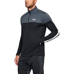 Under Armour Sportstyle Pique Track Jacket, Lightweight and Breathable Men’s Fleece, Comfortable Tight-Fit Running Jacket Men, Grey (Stealth Gray/White (008)), S