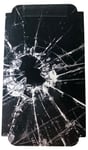 Skin for Iphone XR Knust glass - Svart