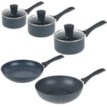Russell Hobbs 5 Piece Pan Set Non-Stick Cookware Saucepans Frying Pan Stir Fry