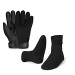 XuCesfs Diving Socks Gloves Set Neoprene Swimming Socks Swimwear Warm Snorkeling Socks Gloves For Beach Swimming (Color : Black, Size : Xl)