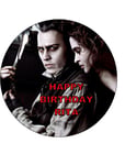 7.5" ROUND SWEENEY TODD FILM EDIBLE ICING BIRTHDAY CAKE TOPPER