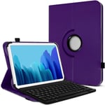 Étui de Protection et Mode Support Horizontale Couleur Violet avec Clavier Français Azerty Bluetooth pour Tablette Danew Dslide 1013QC V3