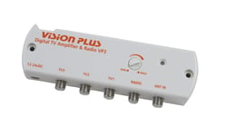 Vision Plus VP3 12v 2 Way Digital TV Amplifier Signal Distribution Booster with Variable Gain Ideal for Caravan, Motorhome, Boat
