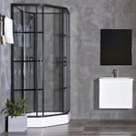 bathlife dusjkabinett betrakta 90x90 elegant a/w klarglass