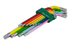 Torxnyckelsats XXL T10-T80 10-delar, färgad