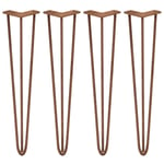 SKISKI LEGS 4Pcs 28 Copper Furniture Bench Metal Hairpin Table Legs Set FREE