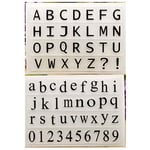 KWELLAM 2pcs/lot ABC English Alphabet Capital Lower Case Numbers Clear Stamps for Card Making Decoration and DIY Scrapbooking
