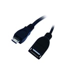 apm 570319 - Adaptateur OTG USB 2.0 Micro USB/USB-A Mâle/Femelle - Noir