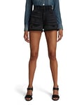 G-STAR RAW Women's Tedie Ultra High Shorts, Black (worn in tar black restored D17274-C526-C271), 28