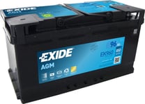 Exide Batteri AGM 96 Ah - Bilbatteri / Startbatteri - Volvo - VW - Mercedes - BMW - Audi - Fiat - Renault - Porsche