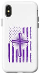 Coque pour iPhone X/XS Faith Over Fear Jesus Drapeau croix de Pâques pour hommes, femmes, garçons et filles