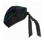 Scottish Piper Hat 100% Pure Wool Glengarry - Black Watch - Choose Size