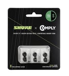 Shure Comply Foam Sleeves 100 Series - Replacement Memory Foam Tips for Shure Sound Isolating Earphones - 6 Pack (3 Pairs), Small (EACYF1-6S)