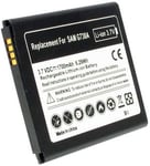 Kompatibelt med Samsung SM-G730A, 3.8V, 1550 mAh