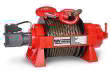 Warrior Winches JR 15,000kg Industriell Hydraulisk Vinsch, Stålvajer -