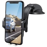 Lamicall Car Phone Mount, Phone Holder - Dashboard Car Phone Mount Cradle Bracket Stand with Strong Suction Cup for iPhone 12 Mini, 12 Pro Max, 11 Pro Xs X 8 8P 7 7P, Samsung S10 S9 S8, 4-6.5 Devices