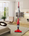 Belaco All in 1 corded Upright Vacuum Cleaner Red 700W handheld stick bagless vacuum cleaner, High Efficiency, Crevice attachment,HEPA Filter