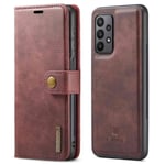 DG.MING Samsung Galaxy A23 5G 2in1 Magnet Fodral / Skal Vinröd
