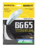 Yonex BG65 Ti Badminton String BG 65Ti - 10m - White - BG 65 Ti