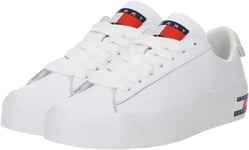 Tommy Jeans Women Vulcanised Trainers Shoes, White (White), 39