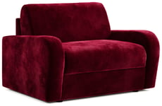 Jay-Be Deco Velvet Love Chair Seater Sofa Bed - Burgundy