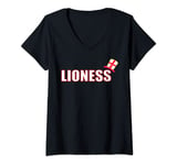 Womens England Lioness Football V-Neck T-Shirt