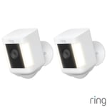 Ring Cam Battery Spotlight HD 2-Way Talk in White - 2 Pack