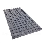 LEGO 8x16 DARK GREY Plate Baseplate Base - 8x16 STUDS (PINS)  - Brand New