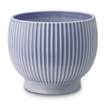 Knabstrup Keramik krukke rillet Ø16,5 cm Lavendelblå
