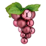 Julkulor medium druvor rosa plast 18 x 18 x 28 cm