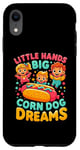 Coque pour iPhone XR Little Hands Big Corn Dog Dreams Corndog Saucisse Hot Dog