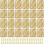 80 stycken gångjärn små mini gångjärn mässing gångjärn små retro mässing gångjärn små mini gångjärn med 320 stycken ersättningsskruvar för trälåda,