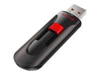 SanDisk Cruzer Glide - USB flash-enhet - 256 GB - USB 2.0 - svart, röd