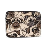 Laptop Case,10-17 Inch Laptop Sleeve Carrying Case Polyester Sleeve for Acer/Asus/Dell/Lenovo/MacBook Pro/HP/Samsung/Sony/Toshiba,Portrait Of Many Pugs In Sepia Art Style 12 inch