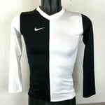 Nike Long Sleeve Harlequin Jersey Junior Football Top 7-8 Yrs Black White R373-2