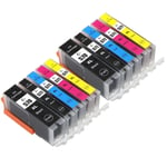 10 Ink Cartridges (5 Set) for Canon PIXMA MG5753, MG7750, TS5051, TS8050