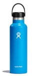 HYDRO FLASK - Water Bottle 621 ml (21 oz) - Vacuum Insulated Stainless Steel Water Bottle with Leak Proof Flex Cap and Powder Coat - BPA-Free - Standard Mouth - Pacific