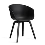 HAY About a Chair 22 stol 2.0 Svart-svart ekstativ