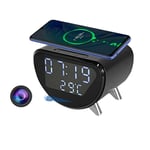 4K Mini Kamera Klocka, Trådlös Laddning, Fjärrvisning,Med 32GB SD-kort