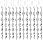 Spiralformad reflekterande fågelskrämma 10-pack Silver 30 cm