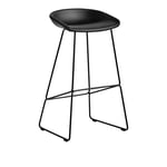 HAY - About a Stool AAS39 High - Black Base - Cat.6 - Sense Black - Barstolar - Hee Welling - Metall/Plast