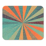 Mousepad Computer Notepad Office Old Aging Patterns Blue Cyan Red Orange Home School Game Player Computer Worker Inch